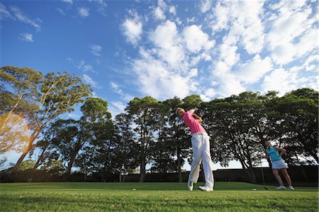 Couple Playing Golf Stock Photo - Rights-Managed, Code: 858-05799194