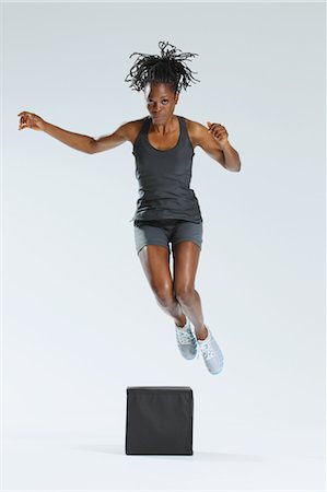 Woman Jumping Stock Photo - Rights-Managed, Code: 858-05799280