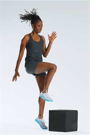 power of black - Woman Jumping Stock Photo - Rights-Managed, Code: 858-05799281