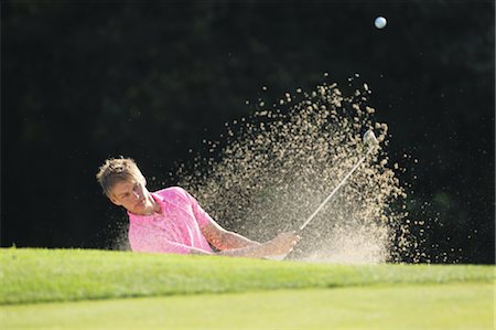 Golfer Swinging Stock Photo - Rights-Managed, Code: 858-05799321