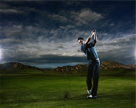 drive - Homme jouer au Golf Photographie de stock - Rights-Managed, Code: 858-06159389