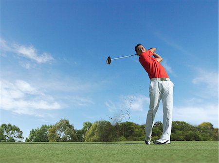 simsearch:632-01145139,k - Man Playing Golf Foto de stock - Con derechos protegidos, Código: 858-06159397