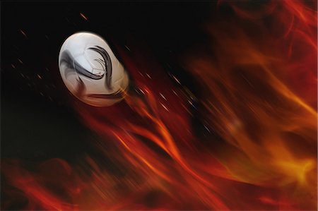 fast - Soccer Ball And Flames Stock Photo - Rights-Managed, Code: 858-06159398