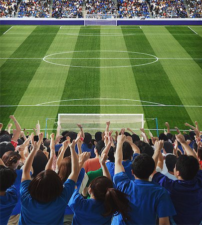 stadium bleachers - Supporters Cheering Stock Photo - Rights-Managed, Code: 858-06617616