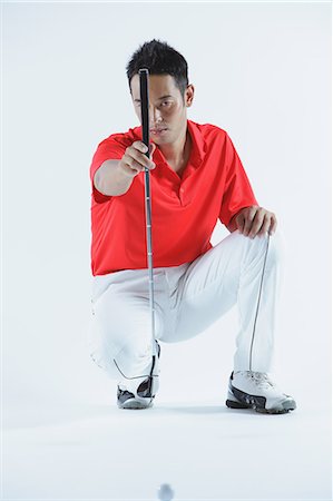 sports equipment cutout - Golfer Preparing Stock Photo - Rights-Managed, Code: 858-06756133