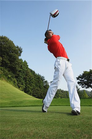 stroke (racket sports and golf) - Golfer Swinging Club Stock Photo - Rights-Managed, Code: 858-06756158