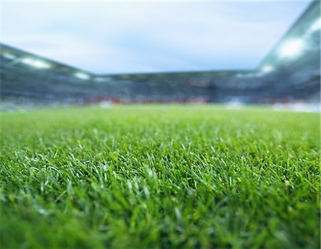 football field - Stadium Grass,  Surface Level Stock Photo - Rights-Managed, Code: 858-06756201