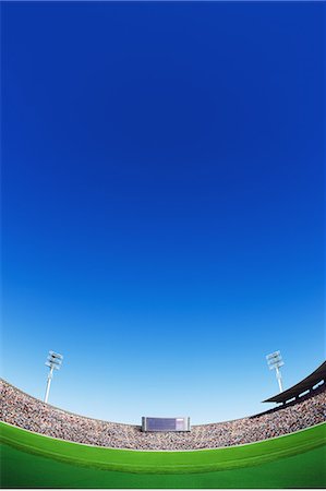 estadio deportivo - Football Stadium,  Fisheye Lens Foto de stock - Con derechos protegidos, Código: 858-06756203