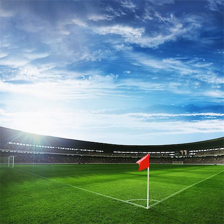 football stadium - Flag At Corner Of Football Ground Stock Photo - Rights-Managed, Code: 858-06756214