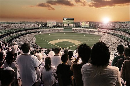 Crowd In Baseball Stadium Photographie de stock - Rights-Managed, Code: 858-06756217