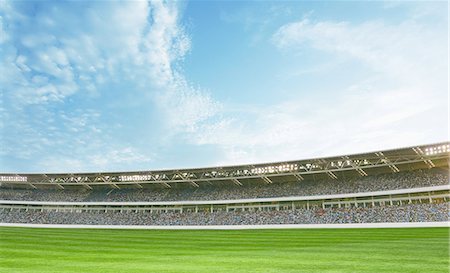 soccer stadium low angle shot - Football Stadium Stock Photo - Rights-Managed, Code: 858-06756212