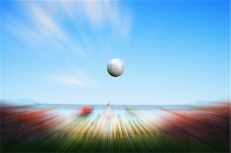 sphere - Football In Mid-Air Stock Photo - Rights-Managed, Code: 858-06756227