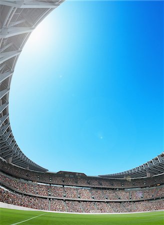 soccer stadium low angle shot - Roof Of Sports Stadium Stock Photo - Rights-Managed, Code: 858-06756236