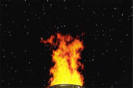 Flame On Black Background Foto de stock - Con derechos protegidos, Código: 858-06756233