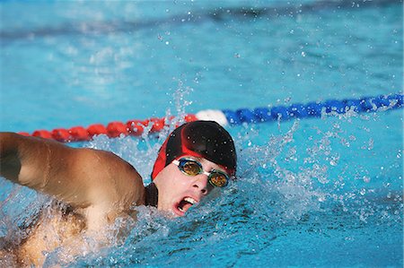 professional swimmer - Swimmer Doing Front-Crawl Stock Photo - Rights-Managed, Code: 858-06756402