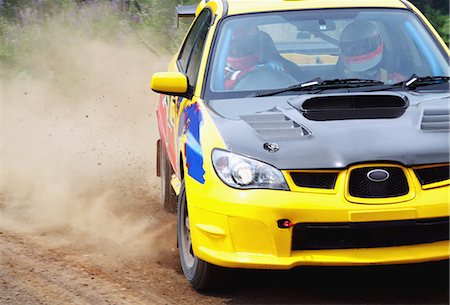 sport car speed - Rally car racing on dirt track Stock Photo - Rights-Managed, Code: 858-07992418