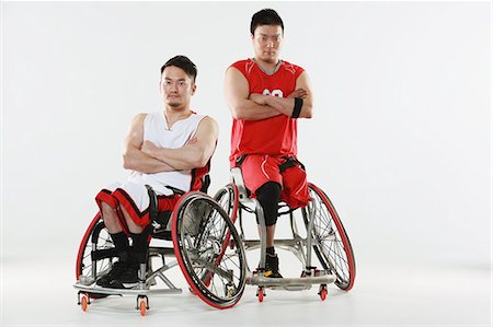 Wheelchair basketball players Stock Photo - Rights-Managed, Code: 858-08421656