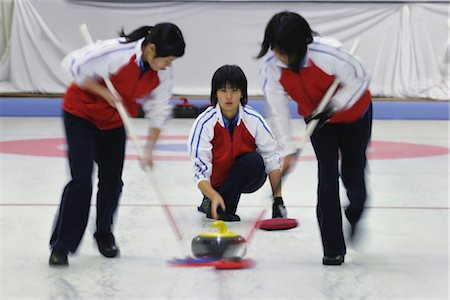 pictures of sport team friends - Curling Match Stock Photo - Rights-Managed, Code: 858-03044300