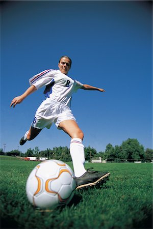 soccer teenage girls kick - Sports Stock Photo - Rights-Managed, Code: 858-03044485