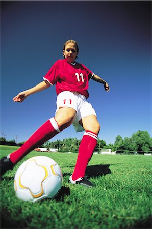 soccer teenage girls kick - Sports Stock Photo - Rights-Managed, Code: 858-03044487
