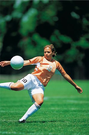 soccer teenage girls kick - Sports Stock Photo - Rights-Managed, Code: 858-03044491