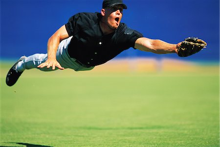 diving for baseball - Sports Stock Photo - Rights-Managed, Code: 858-03044628