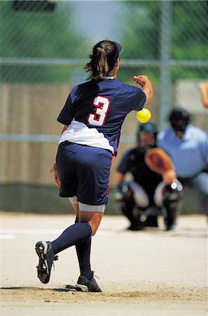 softball - Sports Fotografie stock - Rights-Managed, Codice: 858-03044914