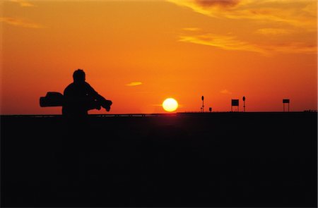 sunset lonely men - Sports Stock Photo - Rights-Managed, Code: 858-03044961