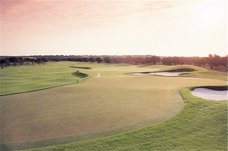 Beautiful Golf Course Stock Photo - Rights-Managed, Code: 858-03045454