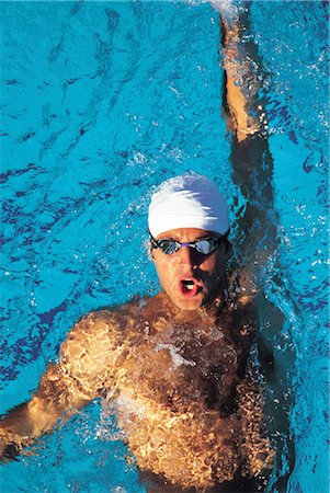 swim breath backstroke - Sports Stock Photo - Rights-Managed, Code: 858-03045992