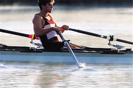 single man rowing - Sports Stock Photo - Rights-Managed, Code: 858-03046265