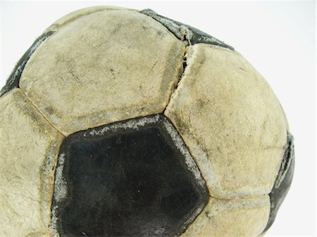 flat soccer ball - Beaten-Up Soccer Ball Stock Photo - Rights-Managed, Code: 858-03046565