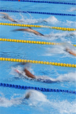 profile of person diving into pool - Swimmers swimming Stock Photo - Rights-Managed, Code: 858-03046797