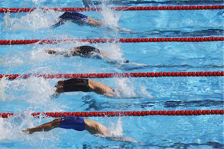 swimming lane marker - Swimmers swimming Stock Photo - Rights-Managed, Code: 858-03046816