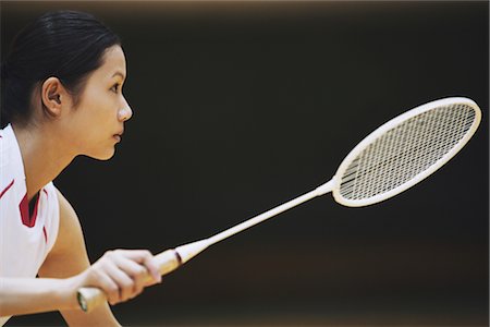 Badminton Player Stock Photo - Rights-Managed, Code: 858-03046841