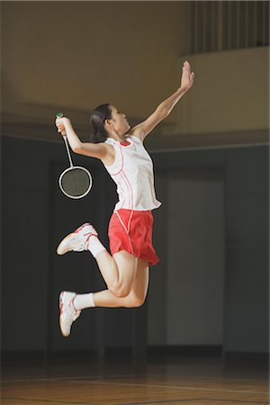 smash - Badminton Player Stock Photo - Rights-Managed, Code: 858-03046853