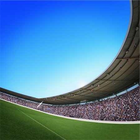 stadium and grass - Sports Field Stock Photo - Rights-Managed, Code: 858-03046976
