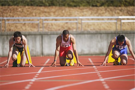 Sprinters Anticipating Launch-off Stock Photo - Rights-Managed, Code: 858-03046977