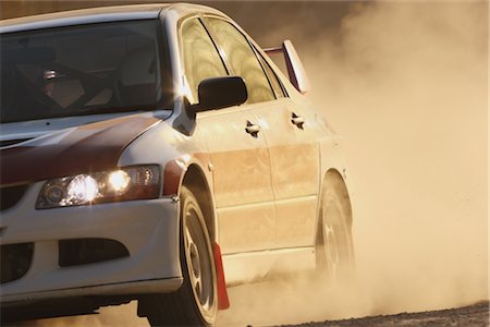 sport car speed - Rally car and clouds of dust Stock Photo - Rights-Managed, Code: 858-03047026