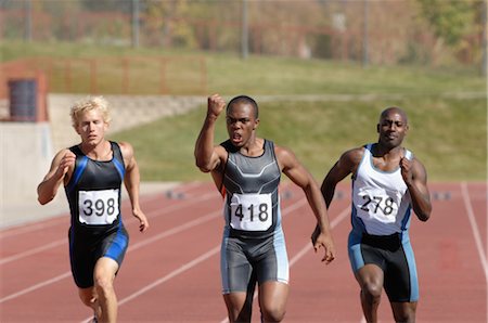 sprint finish - Sprinter Celebrating Stock Photo - Rights-Managed, Code: 858-03047423