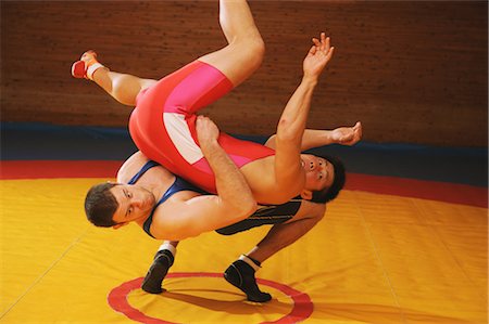 simsearch:858-03047596,k - Wrestlers Fighting Stock Photo - Rights-Managed, Code: 858-03047628