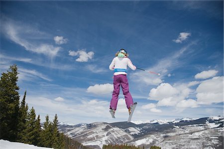 schwerkraft - Freestyle-Skierin Stockbilder - Lizenzpflichtiges, Bildnummer: 858-03048483