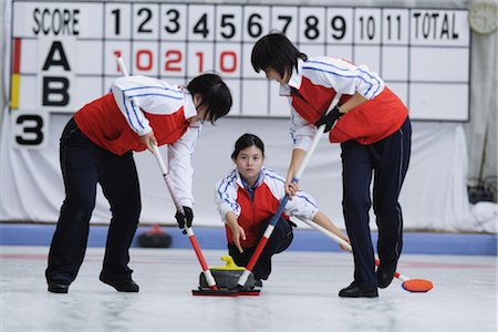 Match de curling Photographie de stock - Rights-Managed, Code: 858-03048649