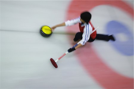 Young Girl Curling Stock Photo - Rights-Managed, Code: 858-03048657