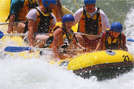 rowing team on water - Whitewater Rafting Stock Photo - Rights-Managed, Code: 858-03049036