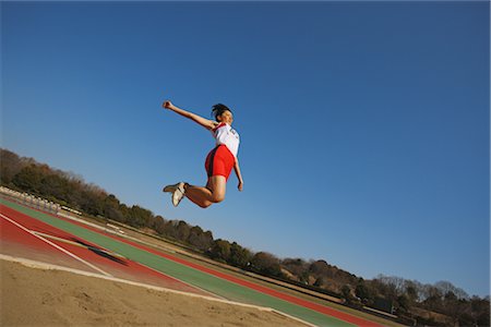 salto em distância - Long Jump Foto de stock - Direito Controlado, Número: 858-03049100