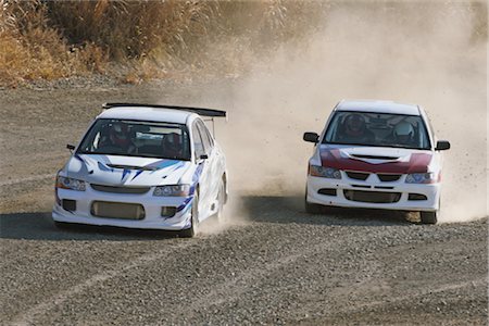 performance and car - Two cars competing in rally Stock Photo - Rights-Managed, Code: 858-03049369