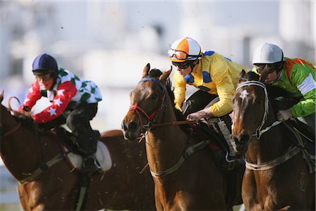 racecourse - Group of horses racing Stock Photo - Rights-Managed, Code: 858-03049444