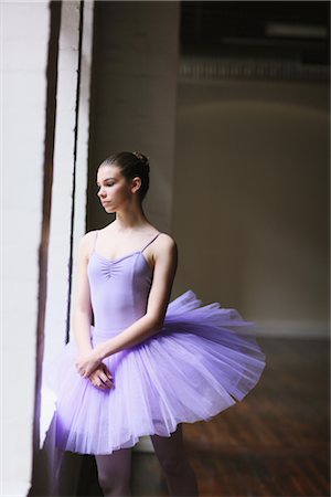 Teenage ballet standing in tutu Stock Photo - Rights-Managed, Code: 858-03049497