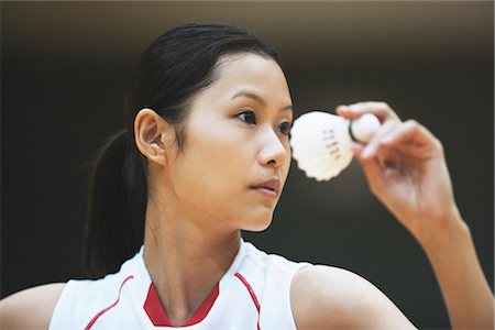 saque (deportes) - Badminton Player Foto de stock - Con derechos protegidos, Código: 858-03049611